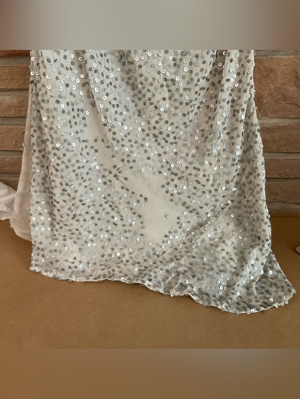 Jen’s Pirate Booty Stage Presence Sequined Dress Silver Gray Large - Flawed - Picture 8 of 11